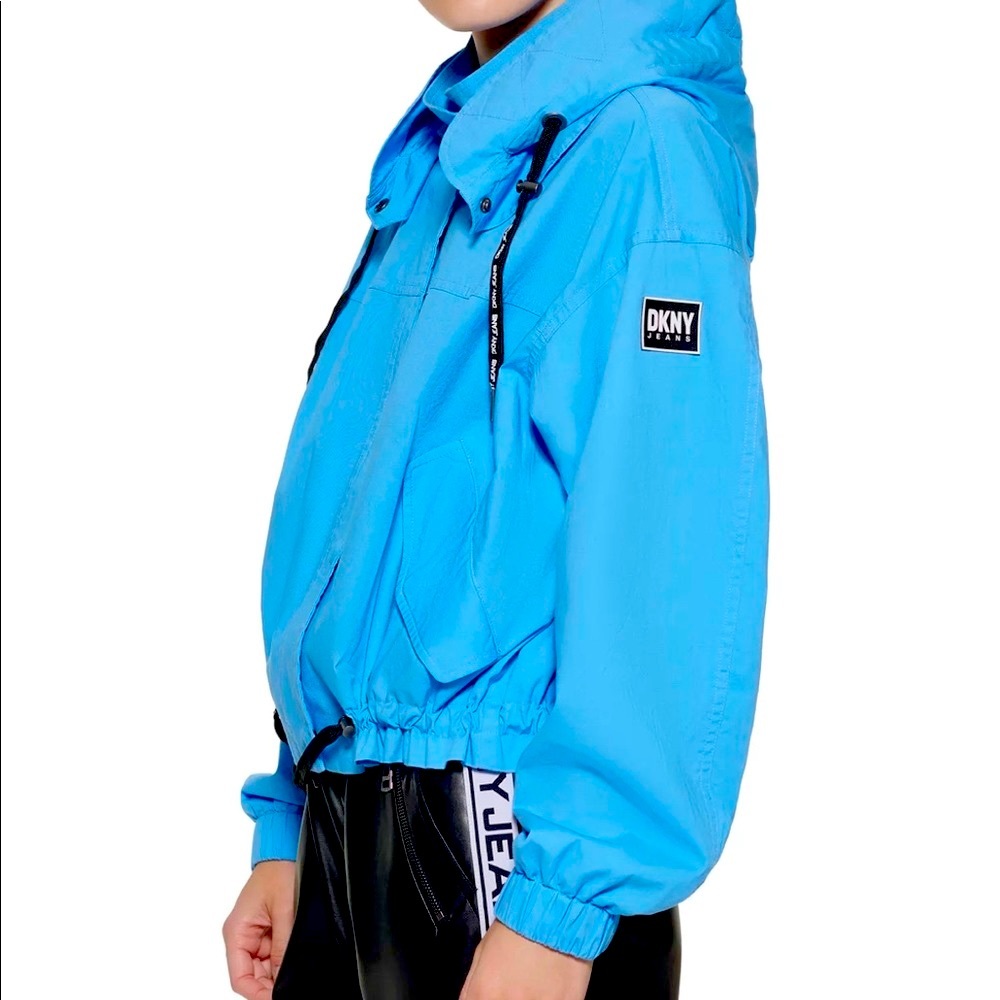 DKNY JEANS Stretch Parachute Jacket, Woman,  ALL ABOARD BLUE - Picture 3 of 11